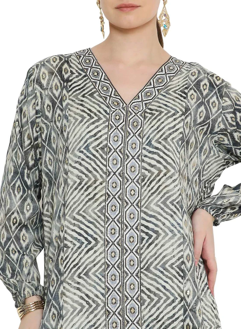 هانا آند سارا Unique design Long arabic kaftan jalabia dress