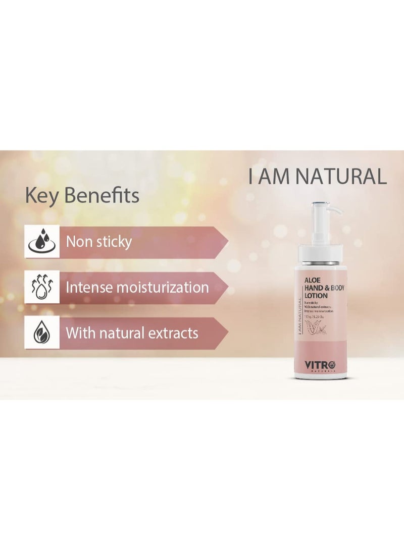 VITRO Hand & Body Lotion 150ml | Intensive Moisture & Hydration | Aloe Vera & Wheat Germ Extract | Non-Greasy - Image 3