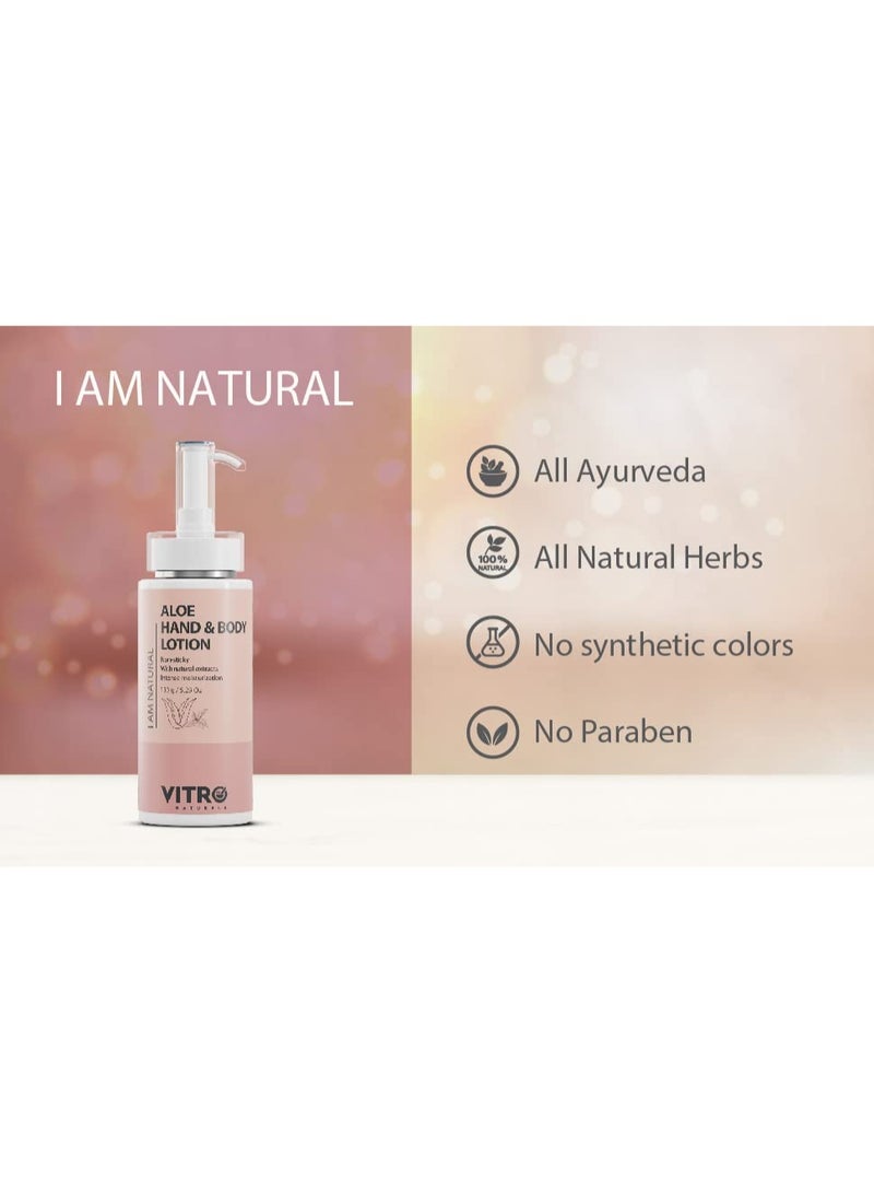 VITRO Hand & Body Lotion 150ml | Intensive Moisture & Hydration | Aloe Vera & Wheat Germ Extract | Non-Greasy - Image 4