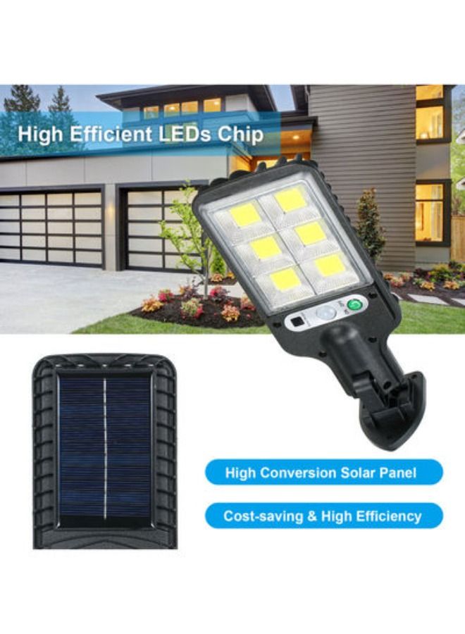 ELTRAZONE مصباح شارع يعمل بالطاقة الشمسية مع 72 LED COB - ضوء أمان خارجي عالي السطوع باللون الأسود، تصميم مقاوم للعوامل الجوية مع تشغيل/إيقاف تلقائي للممرات، والمداخل، والحدائق - Image 4