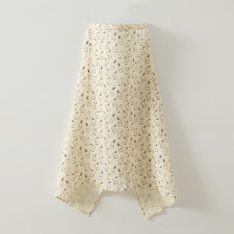 Baby Bath Towel Gauze Pure Cotton Wrapped Newborn Cotton Baby Blanket Cover Belly Kidsren's Bath Spring and Summer Newborn - Image 1