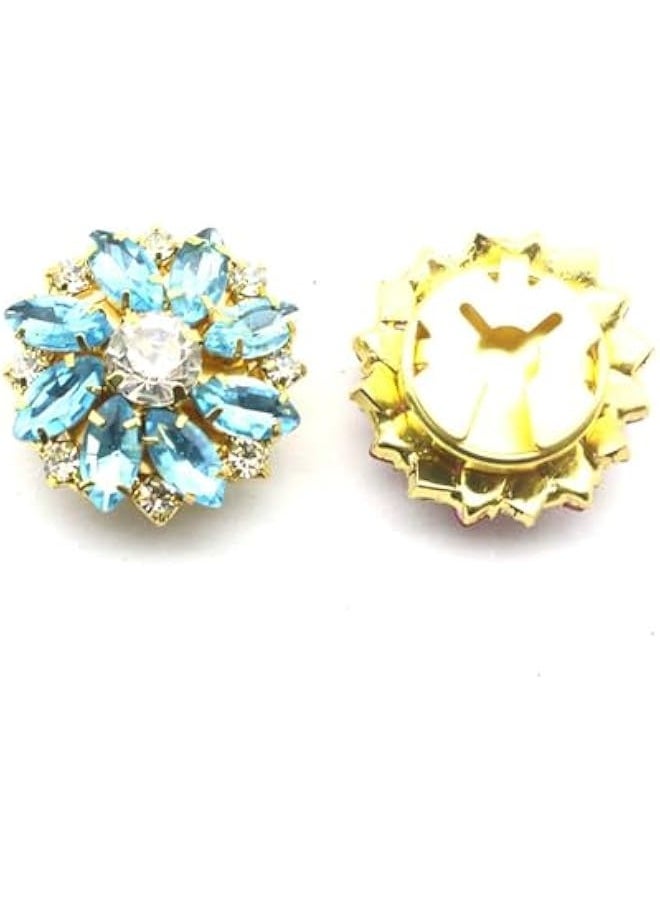 Generic - Rhinestone on Covers, on Covers for Women Blouses, Detachable Shirt on Clips ons Jewelry, Crystal Fancy ons for Clothing Decorative ons for Crafting, DIY (18PCS) Q - Image 1