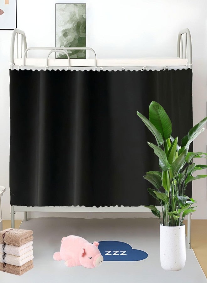 CHELEI2019 1 Panels Blackout Bottom Bunk Bed Curtains with Shading Coating for Students Single Sleeper, Black - Image 1