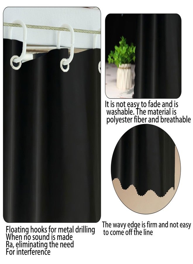 CHELEI2019 1 Panels Blackout Bottom Bunk Bed Curtains with Shading Coating for Students Single Sleeper, Black - Image 2