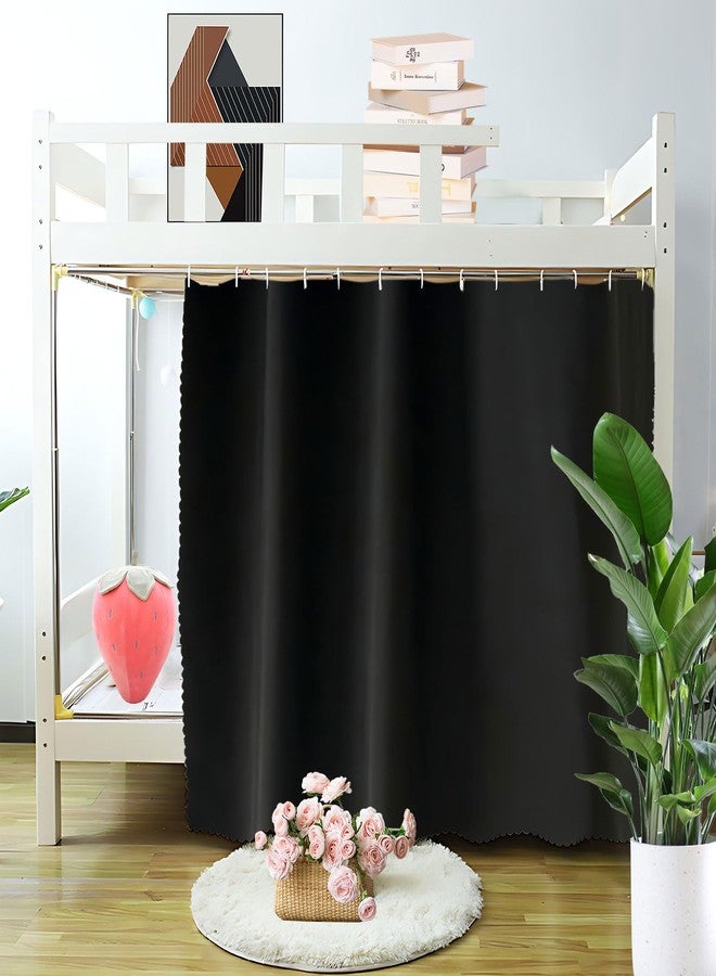 CHELEI2019 1 Panels Blackout Bottom Bunk Bed Curtains with Shading Coating for Students Single Sleeper, Black - Image 5