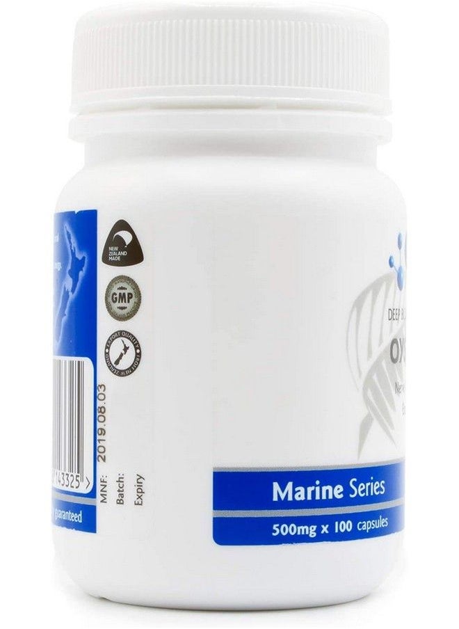Deep Blue Health - New Zealand Oyster Extract Powder 500Mg X 100 Capsules Zinc Supplement Pills For Men And Women Supports Immune Health Energy And Nerve Function W/ Green Lipped Mussel - Image 1