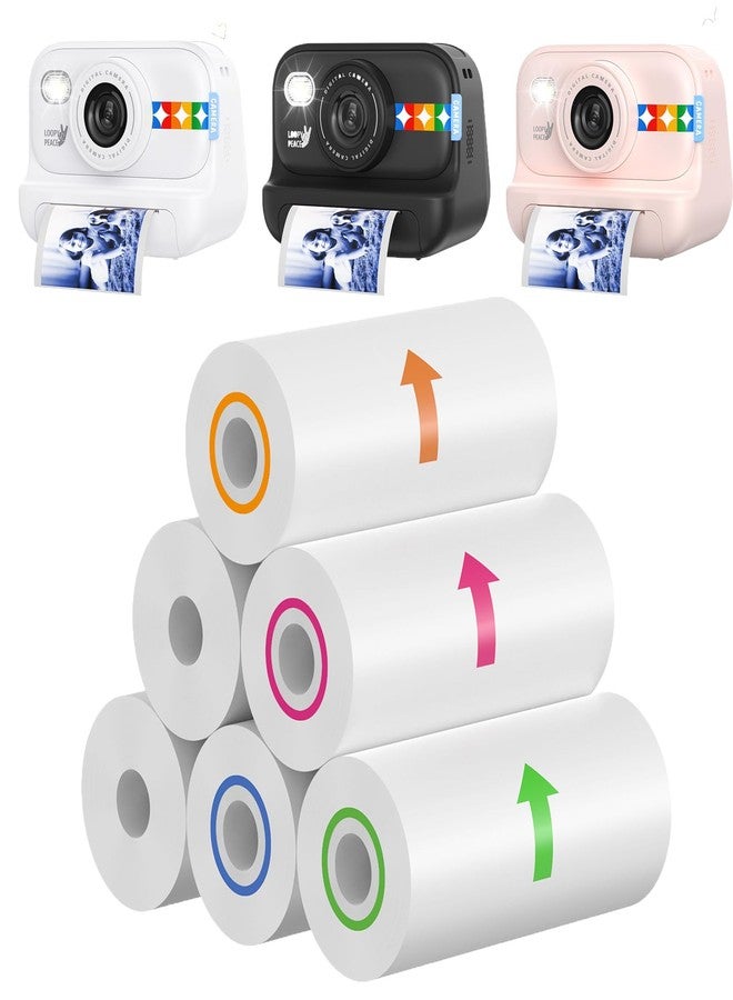 orantronx 6 Rolls Color Instant Print Paper – Thermal Refill Paper for Kids’ Cameras – HD Quality, BPA-Free, Easy to Use - Image 1