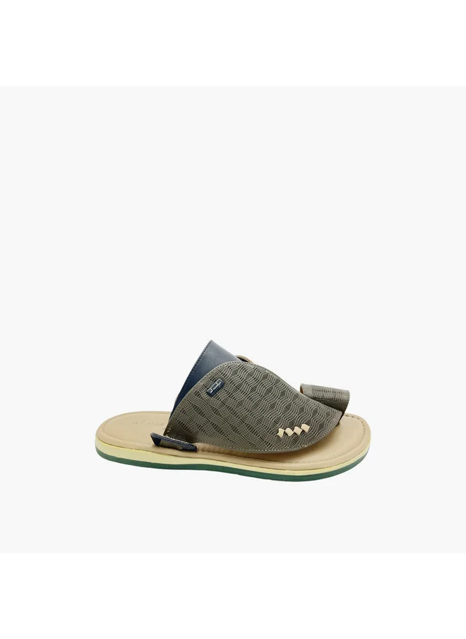 الواحة Men's Panelled Slip-On Arabic Sandals