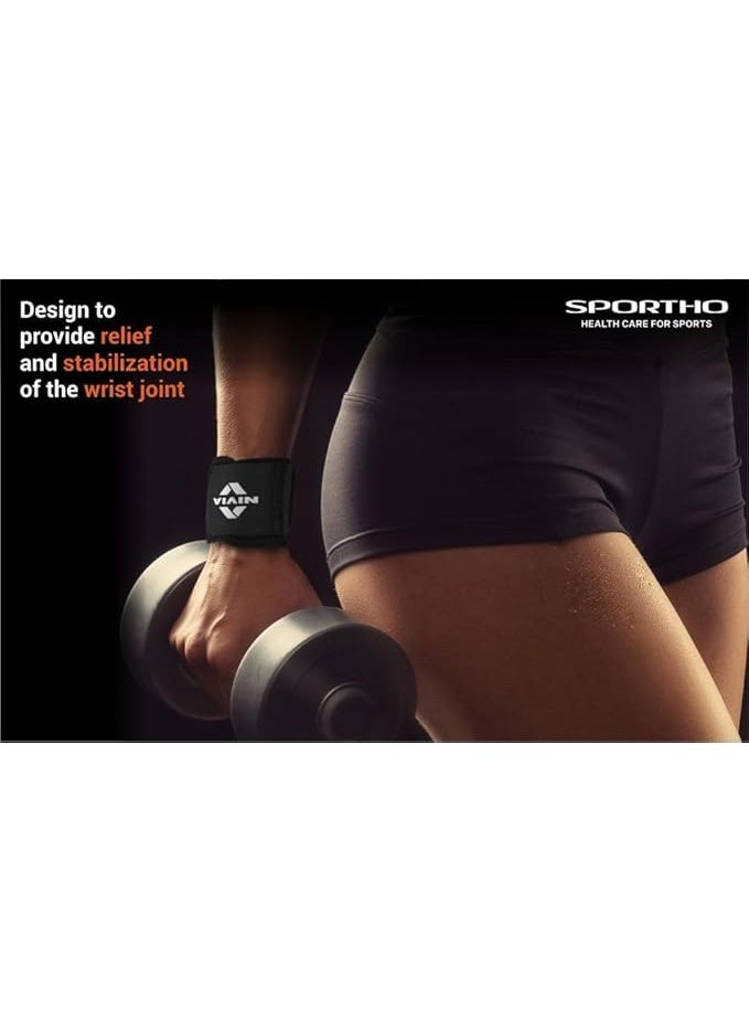 نيفيا دعامة معصم للرياضة، سوار معصم للتمارين الرياضية، دعامة معصم للرجال، حزام يد، رباط معصم للرجال، لفافة دعم معصم للرجال، ملحقات تمارين رياضية للنساء، أسود (زوج واحد) - Image 3