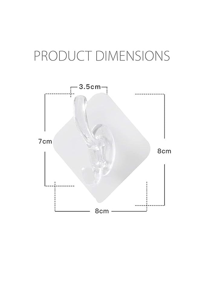 Generic MegaNest Self Adhesive Wall Hooks Waterproof HeavyDuty Sticky Hooks NailFree Multipurpose Home Storage 2KG Hanging Capacity Pack of 5  - Image 5