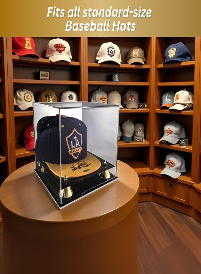 Max Protection Baseball Hat Display Case with 3/16" UV Protected Acrylic - Premium Cap Display with Mirrored Back for Collectors - Dustproof Baseball Cap Storage - Image 4