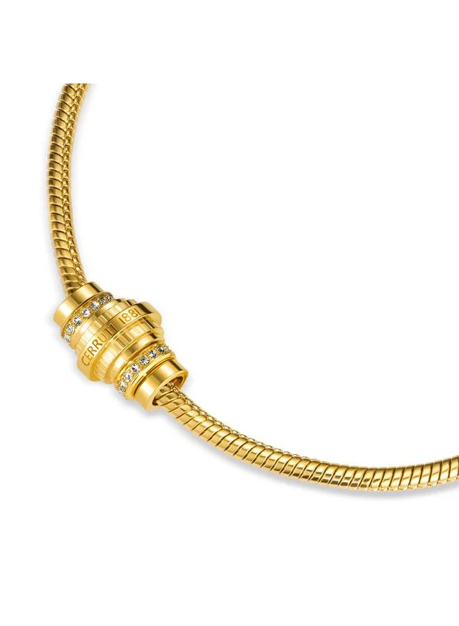 شيروتي 1881 Tiziana Gold Plated Stainless Steel Snake Chain Bracelet for Women
