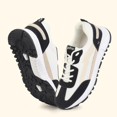 YOHO Low-Top Sneakers 1 for Women |Stylish Design | Lightweight Build | Breathable Comfort | Easy Slip-On | All-Day Support | Classic Black - UK 7 - Image 5