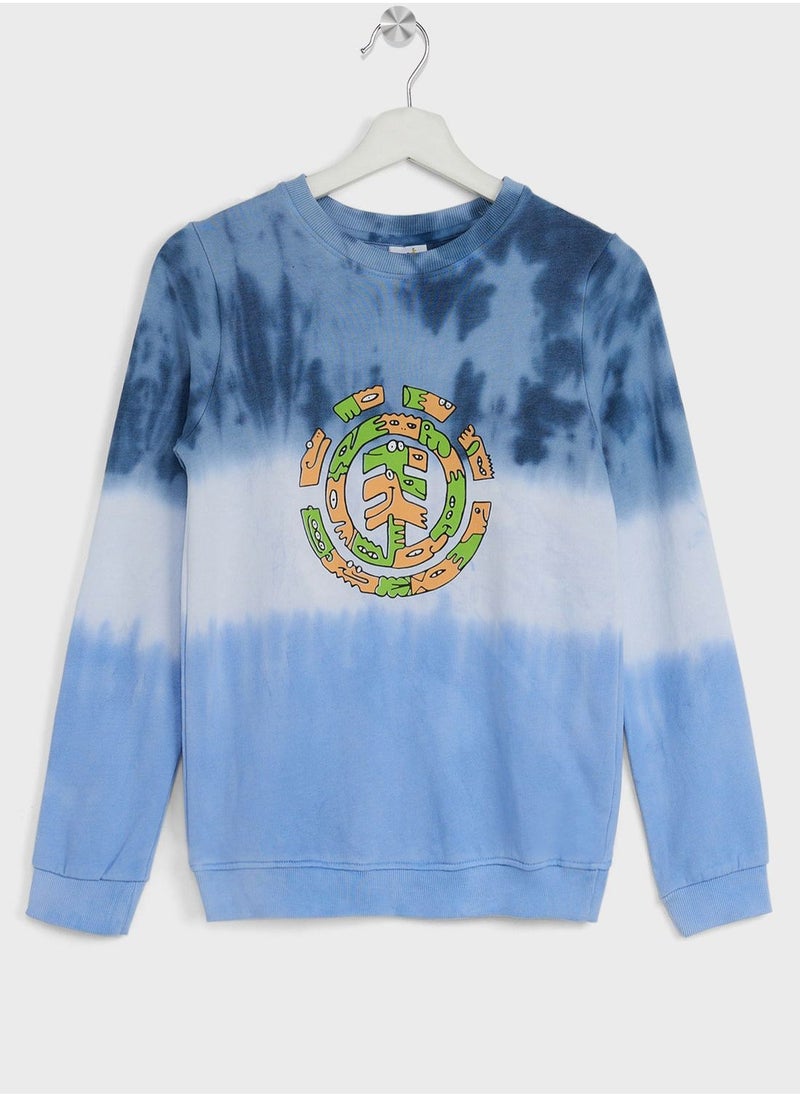 Pinata - Boys Tie Dye Printed Sweatshirt And Jogger Set - Image 1