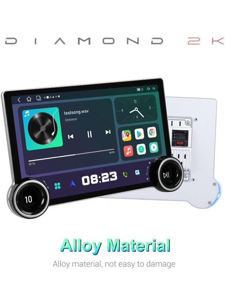 مستر سمارت نظام ستيريو سيارة Mr Smart Diamond ، أندرويد 13.0، نظام ملاحة GPS، كار بلاي لاسلكي وأندرويد أوتو، شاشة مقسمة - Image 2