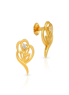 Malabar Gold and Diamonds 22k 916 Purity Gold Studs Earrings for Women DZER310Y  - Image 1