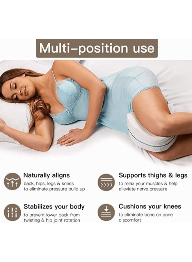 Leg Pillow Soft Memory Foam Pillow for Legs Help Correct Position to Sleep Against Back Pain and Posture Problems  - Image 5