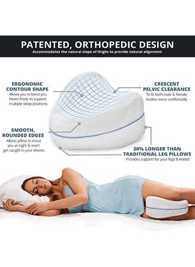 Leg Pillow Soft Memory Foam Pillow for Legs Help Correct Position to Sleep Against Back Pain and Posture Problems  - Image 3