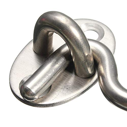 BTMB Cabin Hook Eye Latch Stainless Steel Privacy Hardware Hook Gate Door Swivel Window with Mounting Screws,Pack of 4 (3 Inch) - Image 3