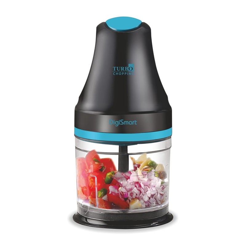 DigiSmart 400 watts Genius 100 Copper Motor Electric Chopper come With 1 Year Warranty Blue Black - Image 1