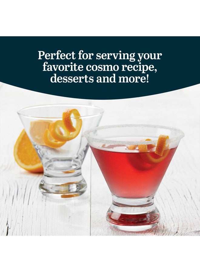 Libbey Cosmopolitan Stemless Martini Glasses, 8.25 Oz Dishwasher Safe Martini Glasses Set of 4, Cocktail Glasses Set for Wedding Registries and More - Image 3