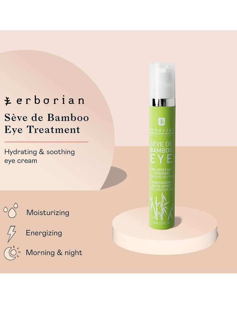 erborian Erborian-Sève de Bamboo Eye- Hydrating & Moisturizing Eye Cream,Anti-Aging Eye Contour Gel treatment- Soothing & Visibly Reduces Signs of Fatigue,Fine Lines & Dark Circles- Korean Skincare- 0.5oz  - Image 2