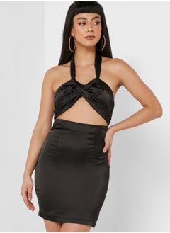 Miss Pap Halter Neck Cut Out Detail Dress  - Image 1