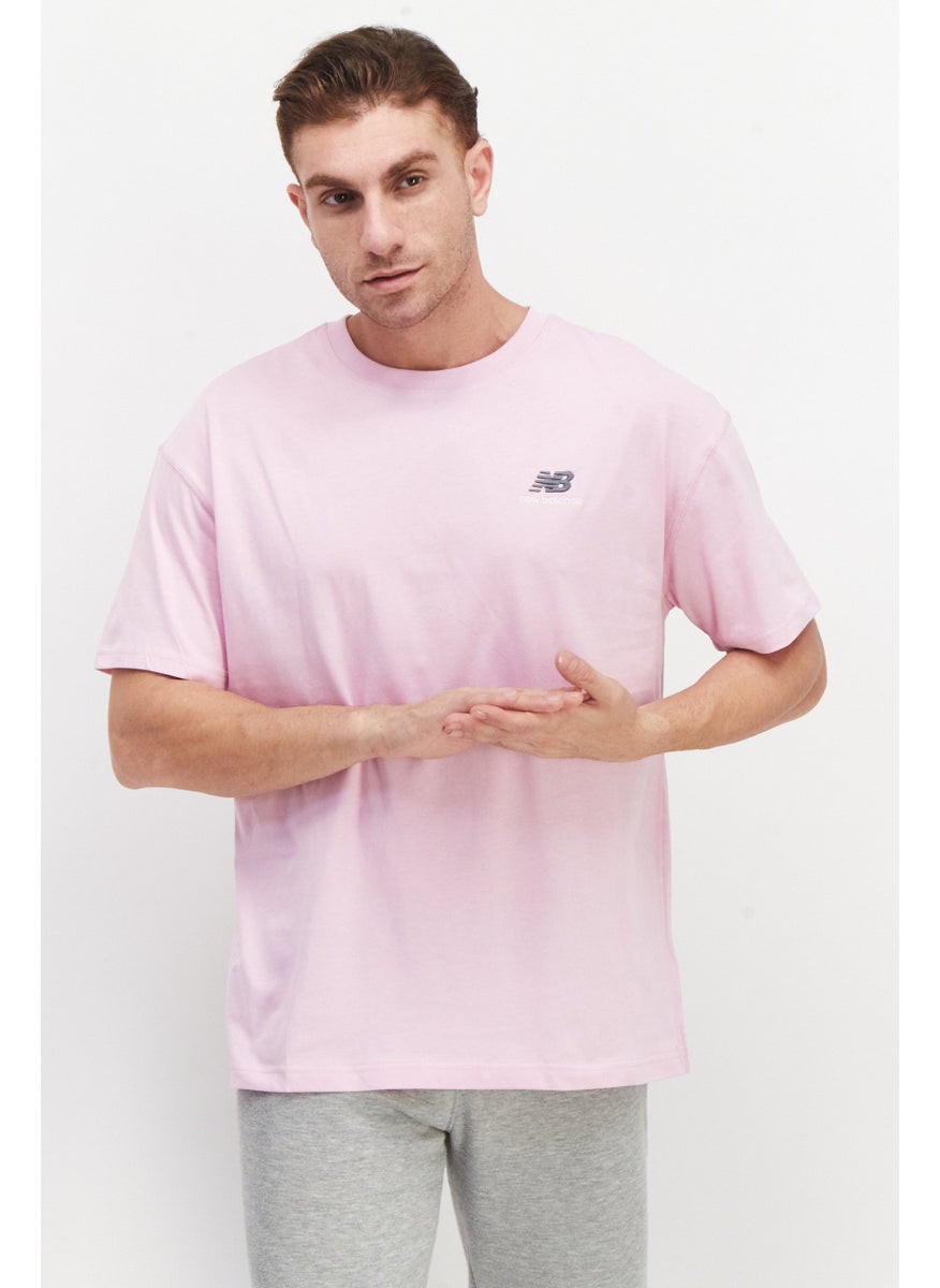 New Balance Men Sportswear Fit Short Sleeve Training T-Shirt, Pink  - Image 1