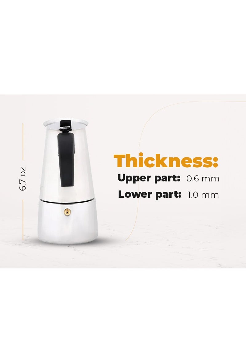 Any Morning - Stainless Steel Stove Top Espresso Maker 200ML - Image 1