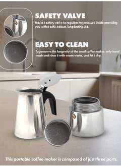 Any Morning Stainless Steel Stove Top Espresso Maker 200ML  - Image 3