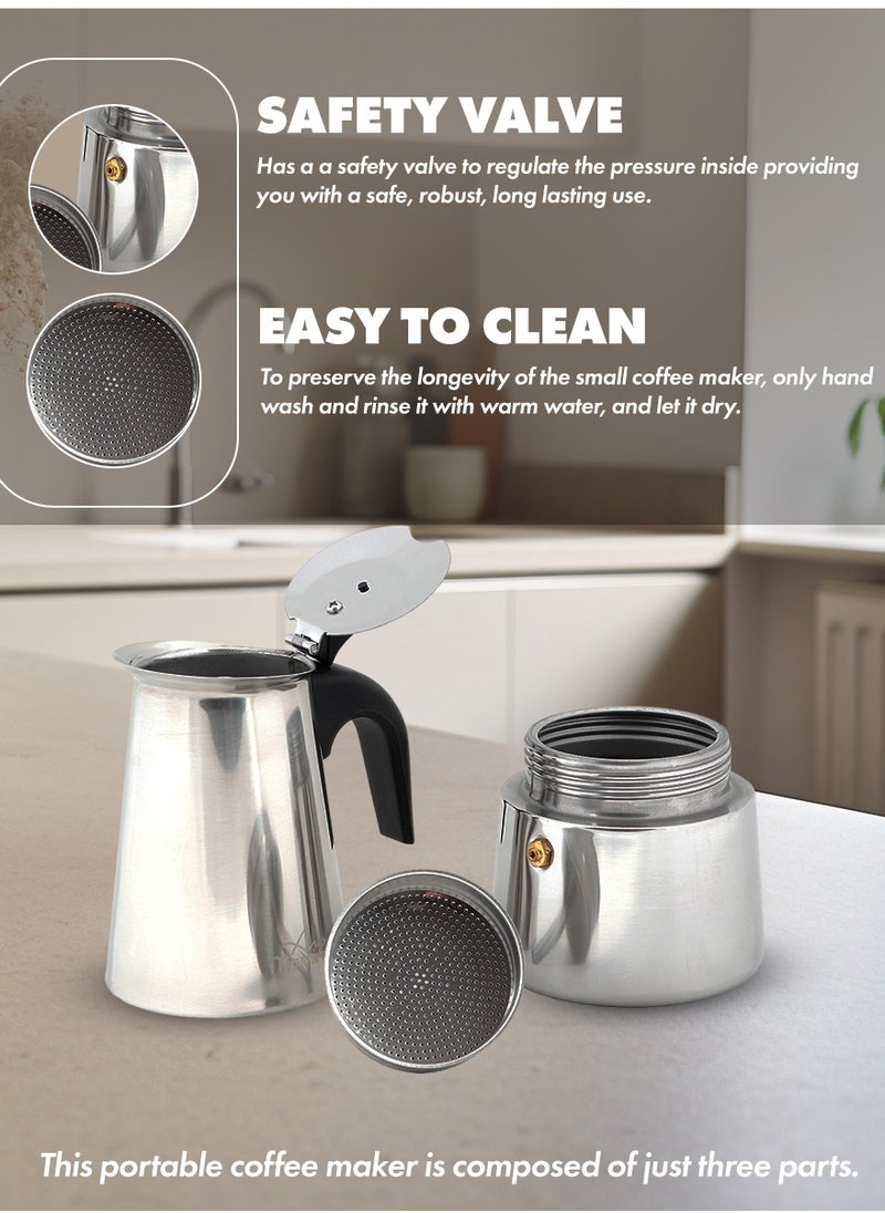 Any Morning - Stainless Steel Stove Top Espresso Maker 200ML - Image 1