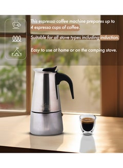 Any Morning Stainless Steel Stove Top Espresso Maker 200ML  - Image 5