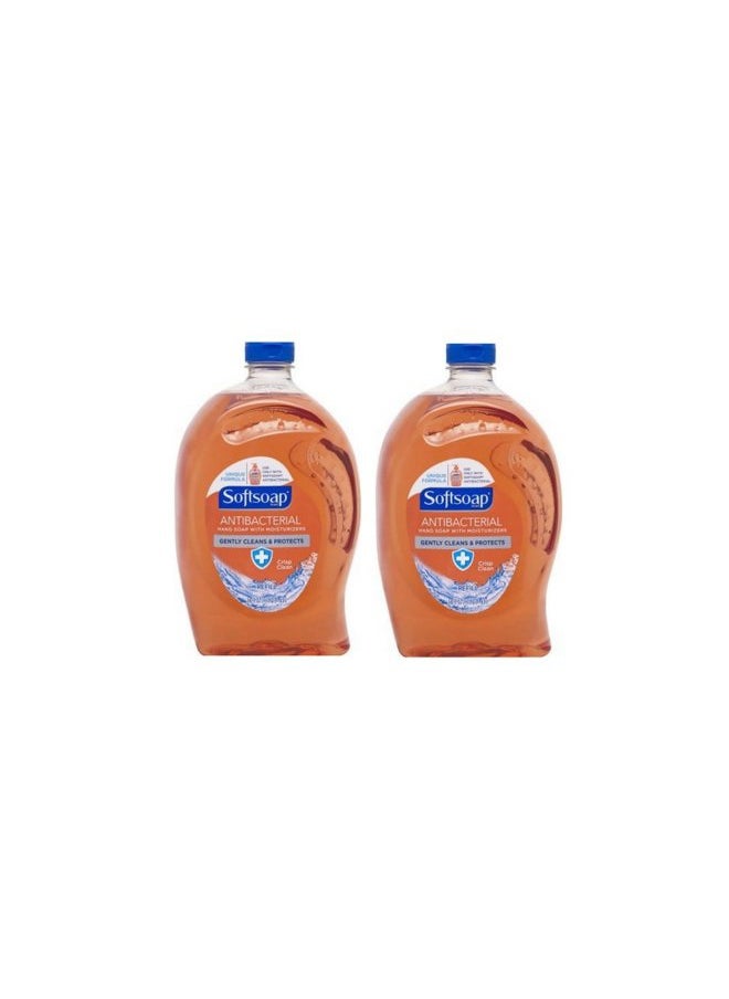 Softsoap Antibacterial Hand Soap with Moisturizers Refill, Crisp Clean 56 fl oz (2 PACK)  - Image 1