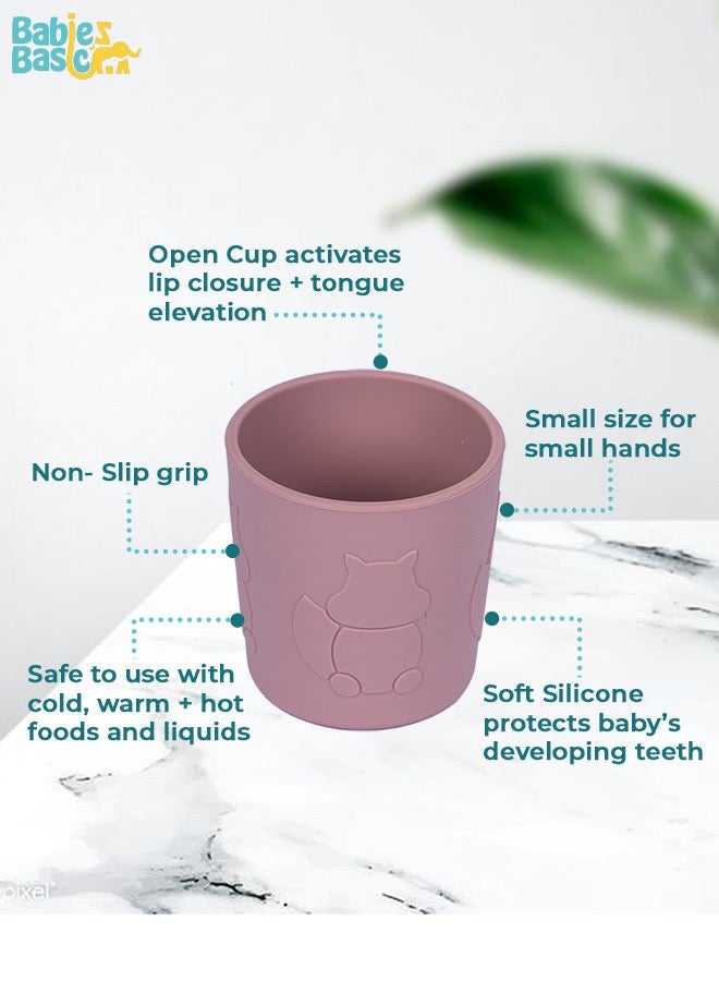 بابيز_بيسك كوب تدريبي سيليكون للأطفال، خالٍ من مادة البيسفينول أ. - Image 2