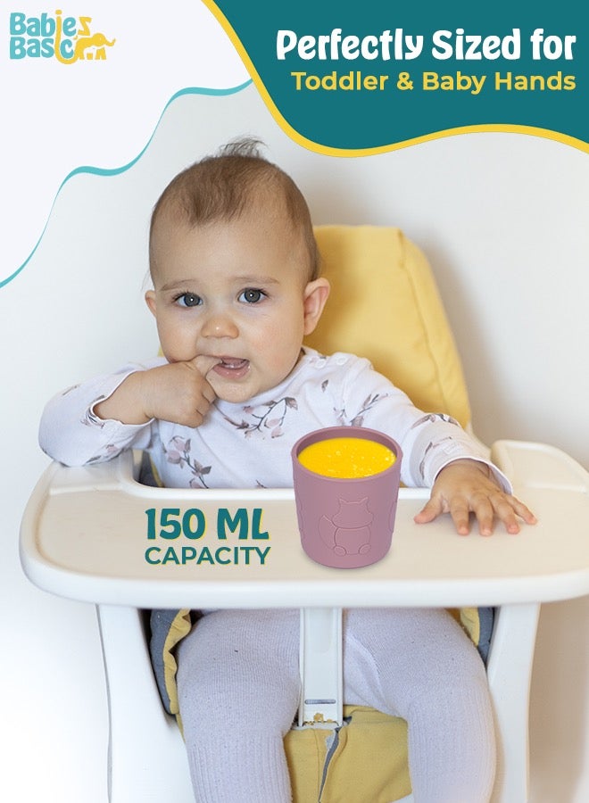 بابيز_بيسك كوب تدريبي سيليكون للأطفال، خالٍ من مادة البيسفينول أ. - Image 3