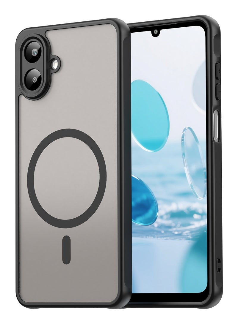 Fankalo Magnetic Matte Texture Phone Case for Samsung Galaxy A07 Semi Transparent Frosted Shockproof Case Oil Repellent and Waterproof Phone Cover - Image 1