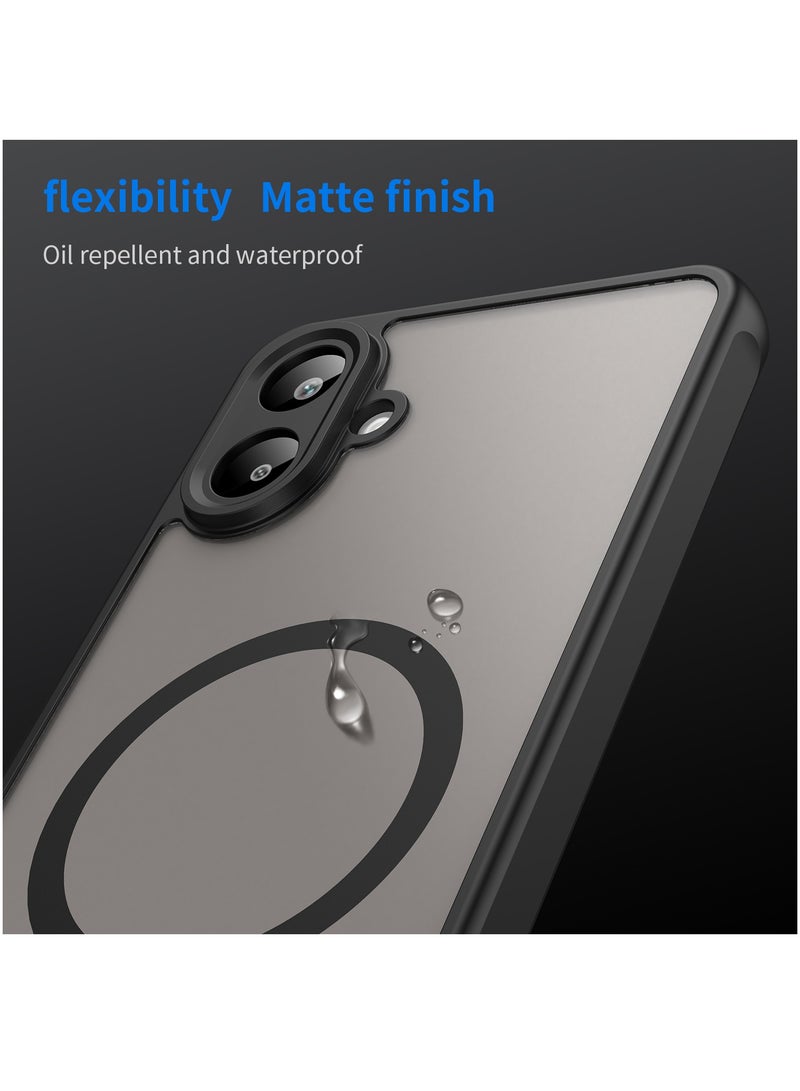 Fankalo Magnetic Matte Texture Phone Case for Samsung Galaxy A07 Semi Transparent Frosted Shockproof Case Oil Repellent and Waterproof Phone Cover - Image 3