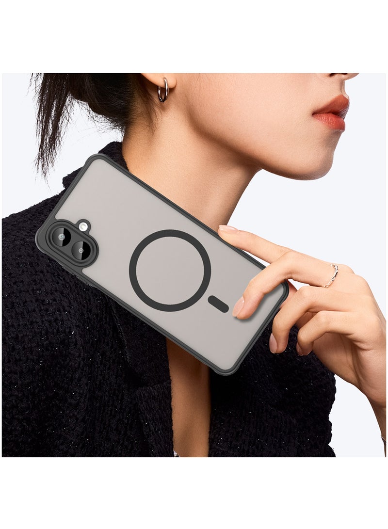 Fankalo Magnetic Matte Texture Phone Case for Samsung Galaxy A07 Semi Transparent Frosted Shockproof Case Oil Repellent and Waterproof Phone Cover - Image 4