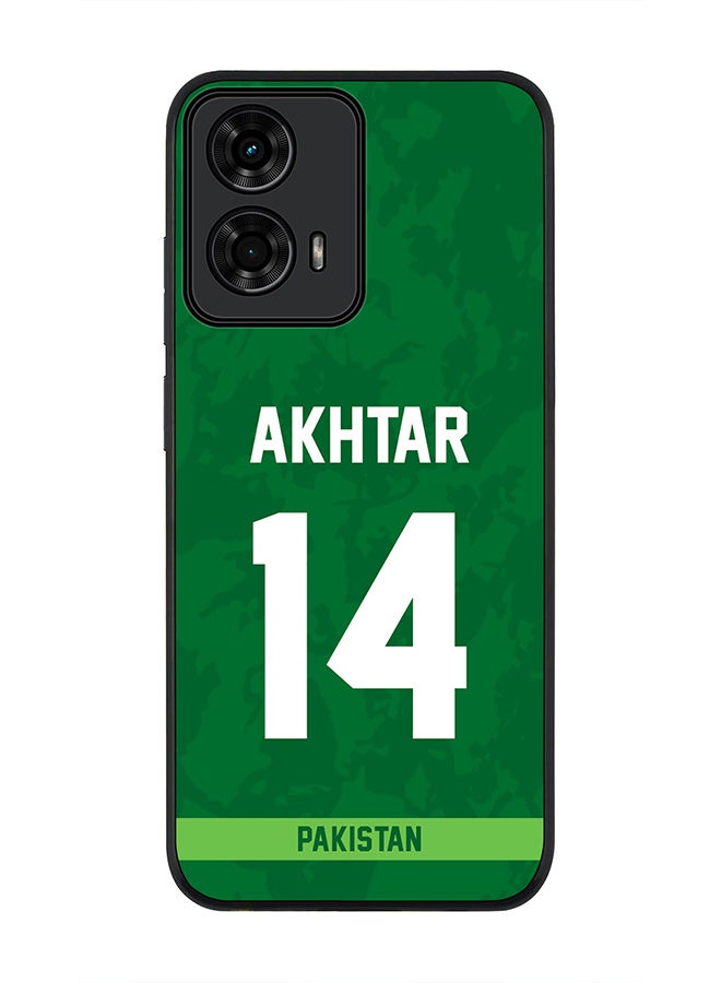 Stylizedd For Motorola Moto G04 / G04s Case,Slim fit Camera Protection, Shockproof Thin Phone cover - Pakistan Shoaib Akhtar, Jersey No 14 - Image 1