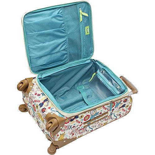 Lily Bloom Design Pattern Carry On Luggage with Spinner Wheels Expandable 20 Inch Suitcase (Furry Friends) - Image 5