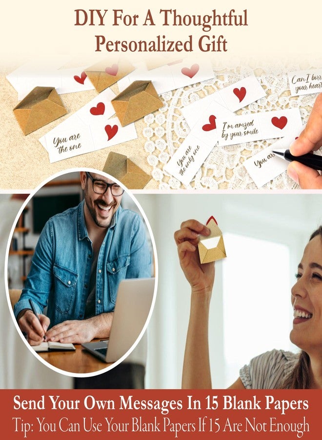 Stofinity 60 Mini Love Notes For Him Her - Cute Christmas Gifts For Him Boyfriend Girlfriend - Couple Gifts For Valentine, Anniversary - Lunch Notes For Husband, Wife - Stocking Stuffer For Men, Women - Image 4