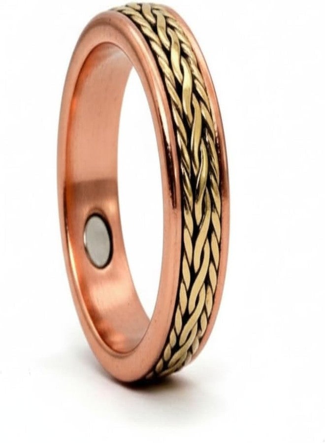 LAZYwindow Healthy Circulation Copper Ring, Size 8, 18.1 mm Diameter, 56.9 mm Circumference - Image 1