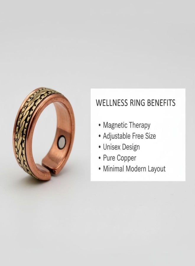 LAZYwindow Healthy Circulation Copper Ring, Size 8, 18.1 mm Diameter, 56.9 mm Circumference - Image 5