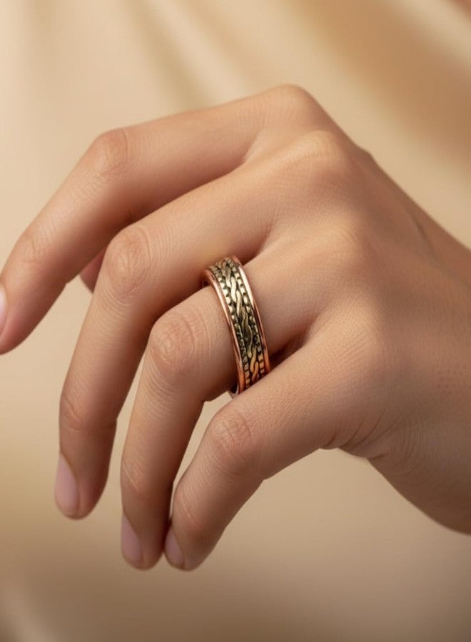 LAZYwindow Healthy Circulation Copper Ring, Size 8, 18.1 mm Diameter, 56.9 mm Circumference - Image 4