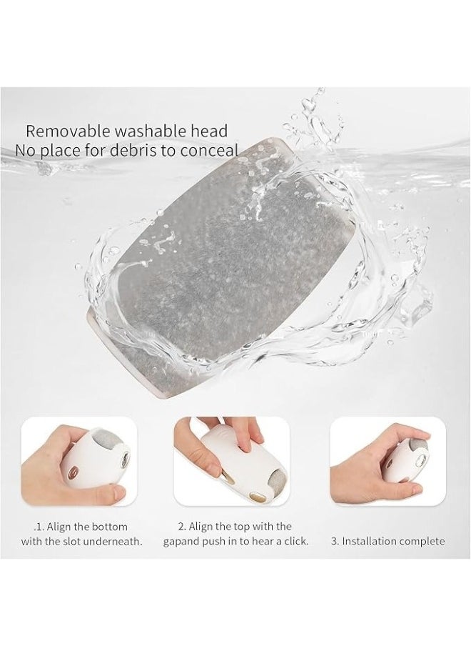 FALMER Rough Dead Skin Remover for Feet, Portable Foot File, Pedicure Tools, 2 Replacement Heads, 2 Speeds, Waterproof Foot Care Kit for Cracked Heels, Dead Skin Remover  - Image 5