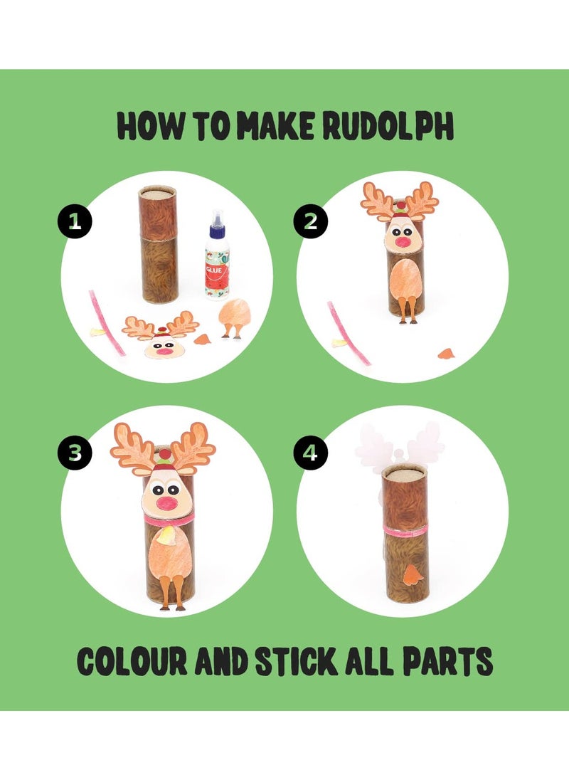 Buy Responsibly - BUY RESPONSIBLY Eco Craft DIY Kit Biodegradable Recycled Paper Stationery Gift Box for Kids Schools Love Nature Papers, Eco Pencils Glue, Hay makes 35 CM Tall Tree Pack of 2 - Image 1