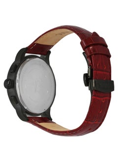 Jovial JOVIAL 9180GBLC63E Men's Leather strap Watch, 42mm, Black Dial  - Image 3