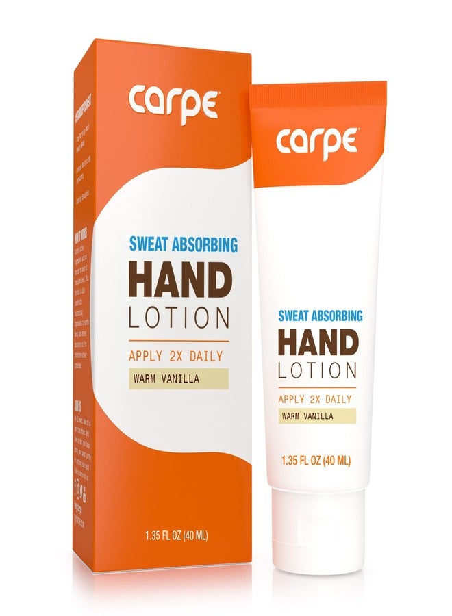 Carpe Antiperspirant Hand Lotion, A dermatologist-recommended, smooth lotion that helps stop hand sweat, Great for hyperhidrosis (Warm Vanilla) - Image 1