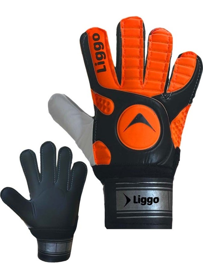 Liggo Neon Adult and Child Goalkeeper Gloves with Wrist Bandage 5-6-7-8-9-10 Size  - Image 1