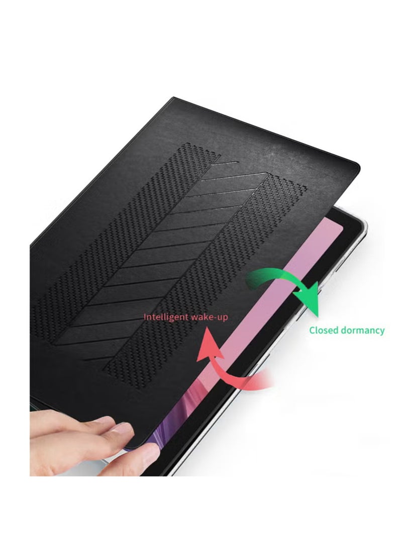 BYTER Leather Flip Case Cover For Lenovo M9 Black - Image 2